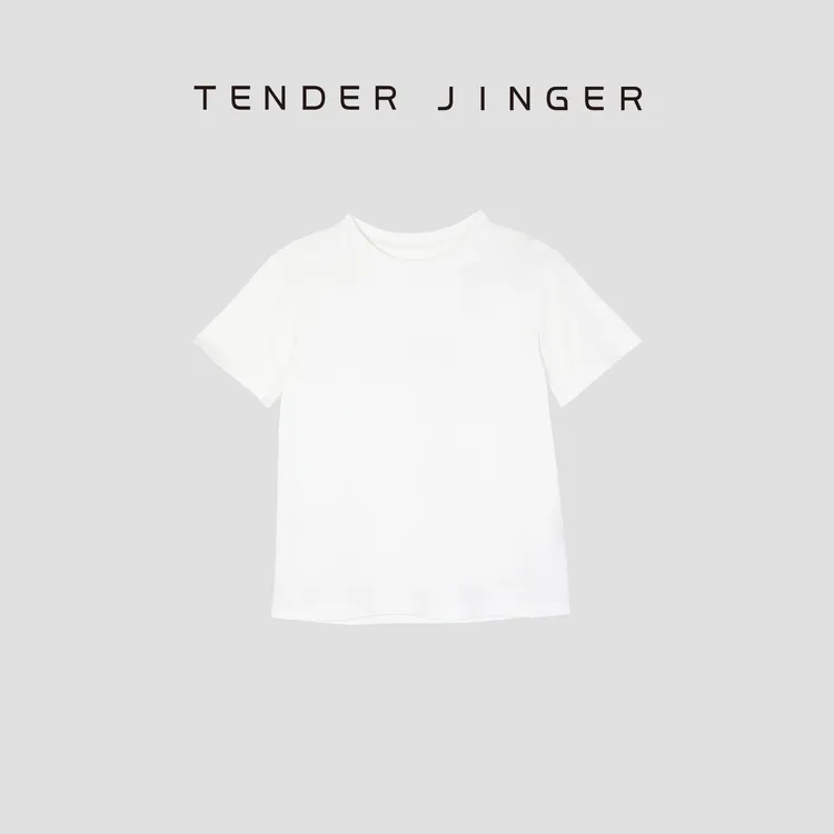 Tender Jinger｜线下专供 圆领刺绣短袖棉T恤T52LFK513L
