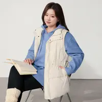 【现货90%白鸭绒】MsShe大码女装2025冬防泼溅马甲羽绒外套M2510041