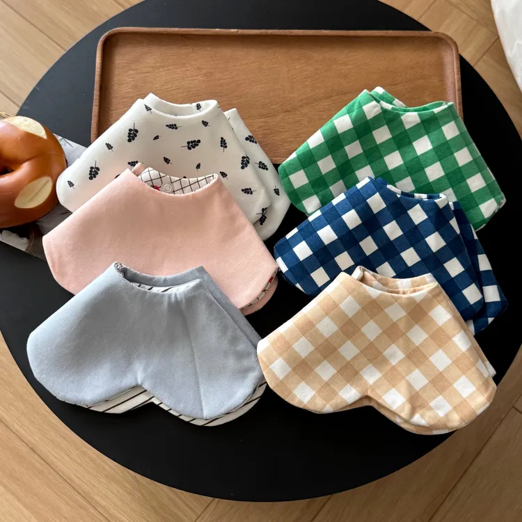 ins韩版秋冬新款宝宝棉质柔软围嘴婴儿口水巾防水双面口水兜围兜