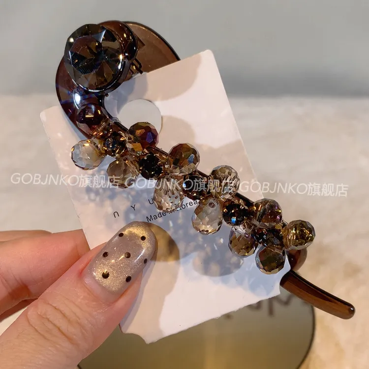 GOBJNKO法式千金风女扭扭夹极简风发夹发卡发饰温婉风韩系盘发夹