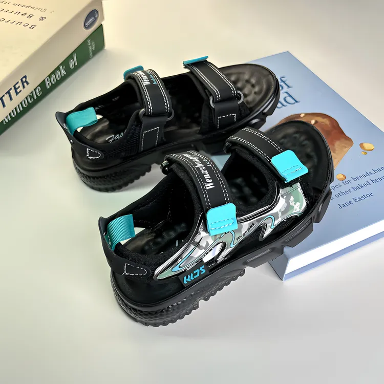 男童凉鞋夏季2025新款儿童软底防滑潮酷沙滩鞋中大童男孩学生童鞋