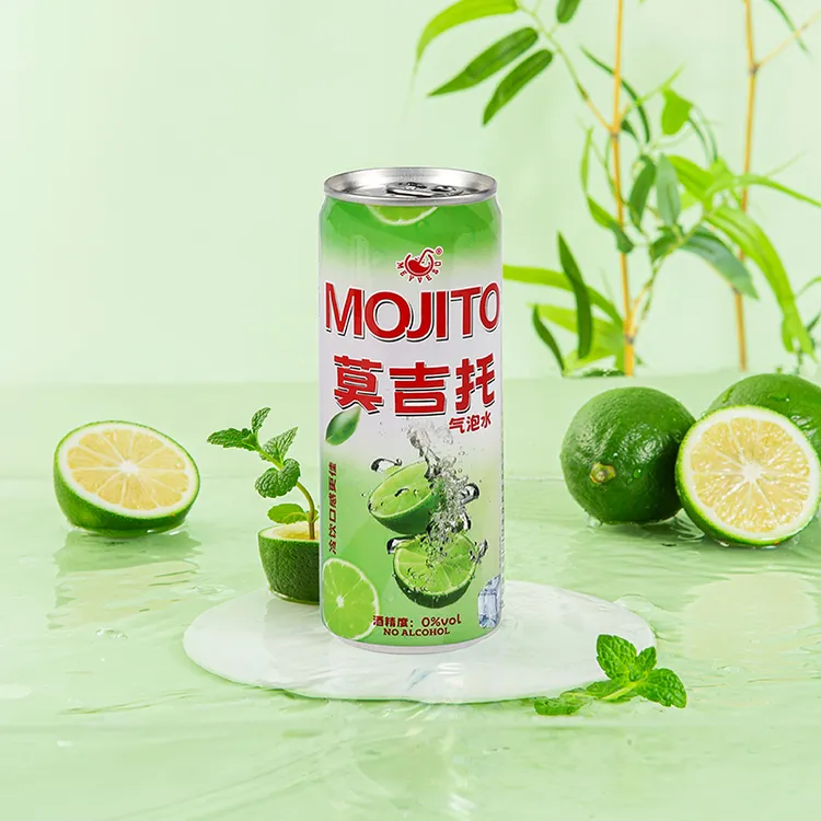 0糖0脂0卡无酒精莫吉托mojito气泡水柠檬薄荷味饮料解腻解辣汽水