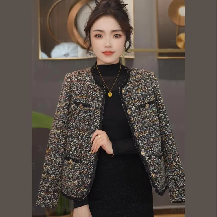 苏陌法式澳绒小香风外套高级感时尚显瘦潮牌2025新款爆款上衣