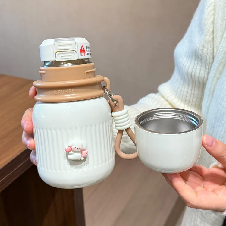 两用保温吸管杯女生高颜值茶水分离泡茶杯学生双饮杯便携水壶带盖