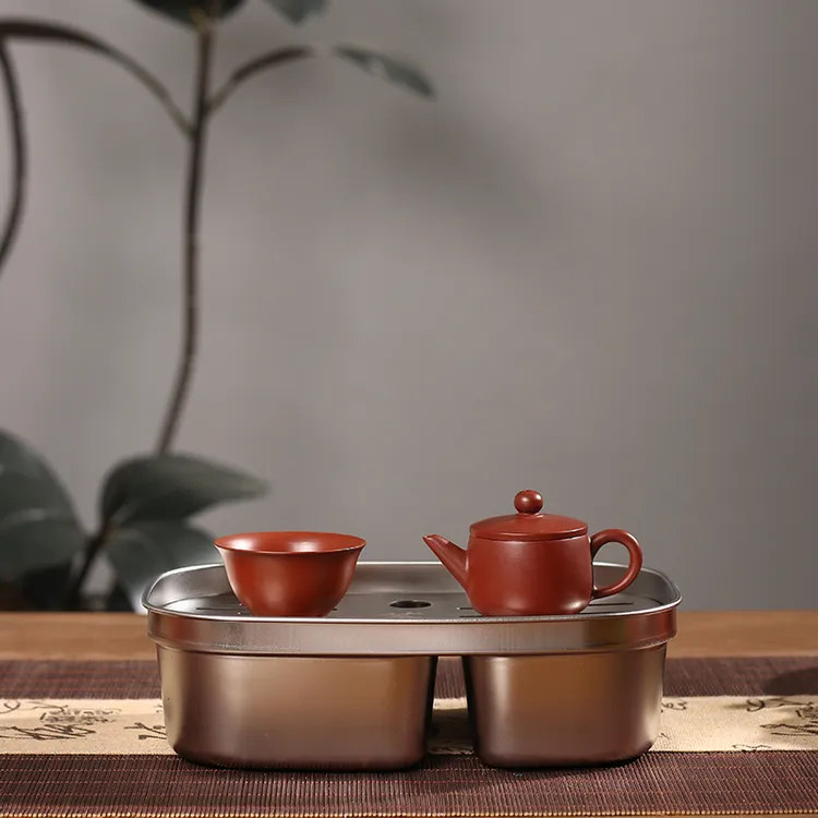 潮州原矿朱泥小品汉瓦壶50cc小容量一壶一杯喝茶茶壶旅行喝茶茶具