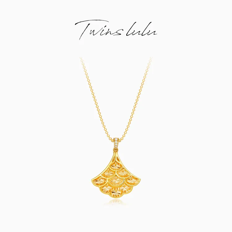 TWINS LULU【银杏叶】双十二 轻奢时尚轻奢风小裙子项链TSJ7816