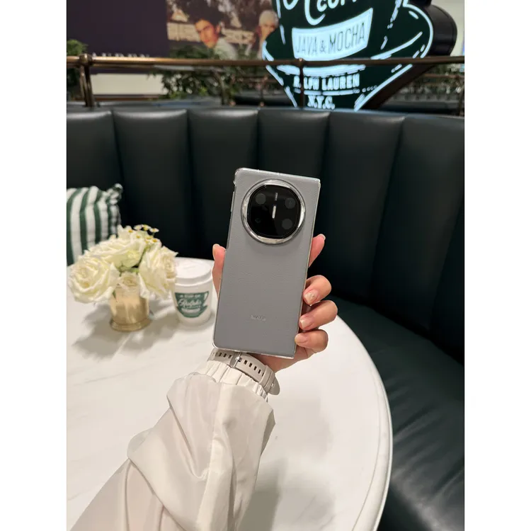 适用于华为Matex6/Matex5字母荔枝纹折叠手机壳  裸机质感单后壳