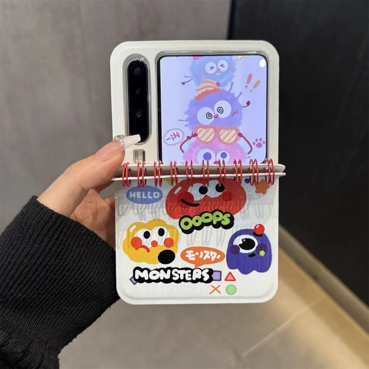 适用华为purax手机壳新款创意一体翻盖笔记本purax典藏版卡通防摔