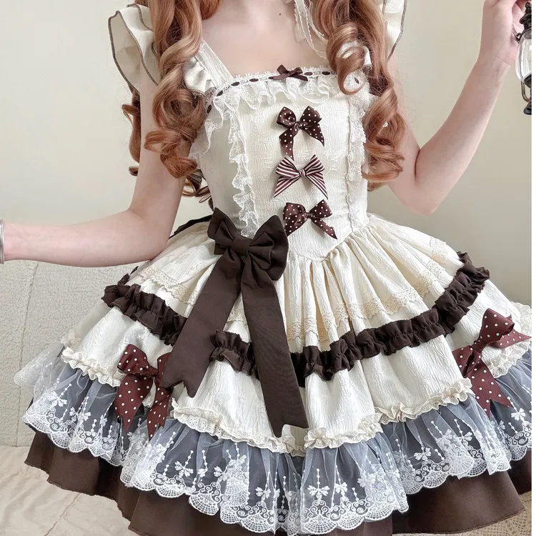 原创正品【焦糖奶霜】Lolita洋装公主裙可爱jsk洛丽塔甜美连衣裙