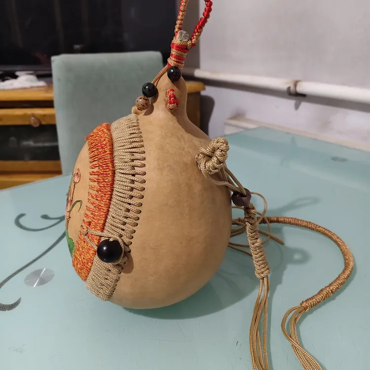 手工天然可爱葫芦小包挂纯手工定制可收纳个性礼物