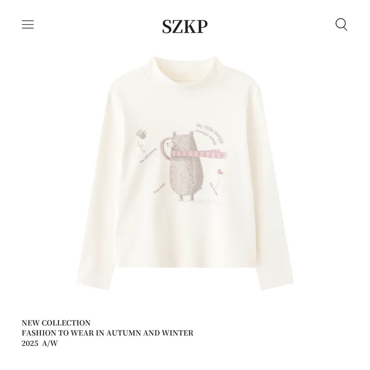 SZKP冬季新款女童装洋气上衣中大童休闲时尚儿童打底衫BGYD556226