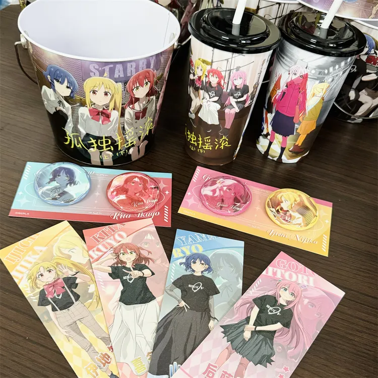 孤独摇滚周边水杯主题桶吧唧镭射票根后藤独虹夏山田凉喜多郁代