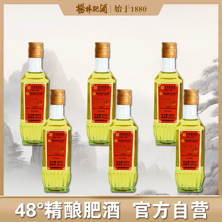 杨林肥酒【升级款囤货装】黄色古酒48度白酒400ml48度400ml*6