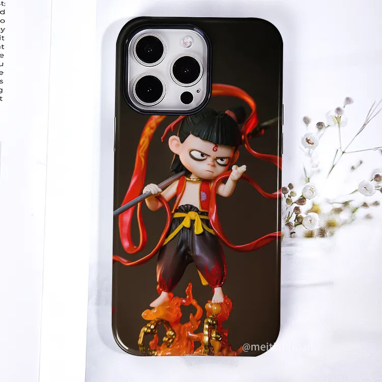 哪吒三太子适用16promax苹果15手机壳iPhone13高级感14磨砂12动漫