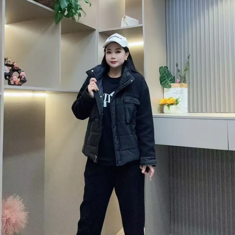 冬季棉服-甜 5155时尚休闲潮流百搭面包服设计胖MM大码女装新款