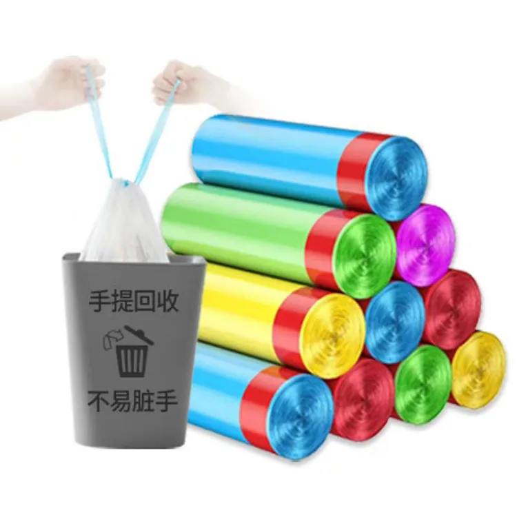 抽绳垃圾袋加厚手提式家用厨房卫生间一次性大容量不脏手