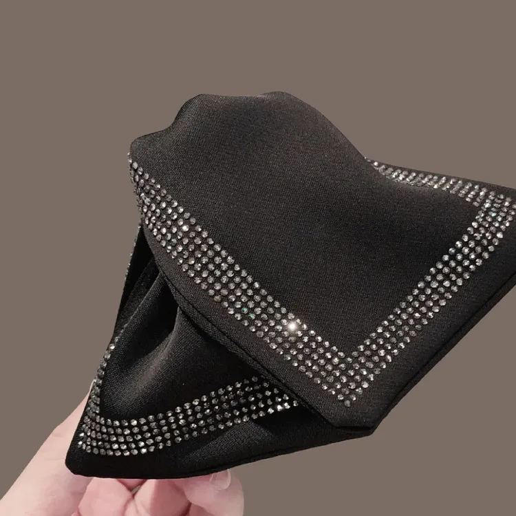 法式赫本风碎钻三角抓夹高级感气质后脑勺盘发鲨鱼夹发饰头饰