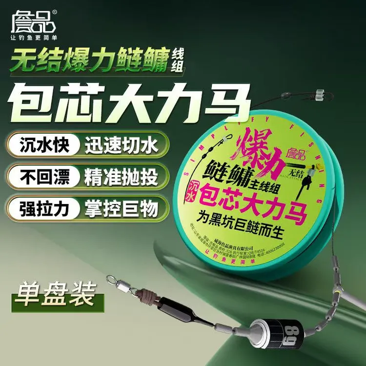 詹品无结爆力鲢鳙包芯大力马成品主线组黑坑暴力pe线巨物大物主线