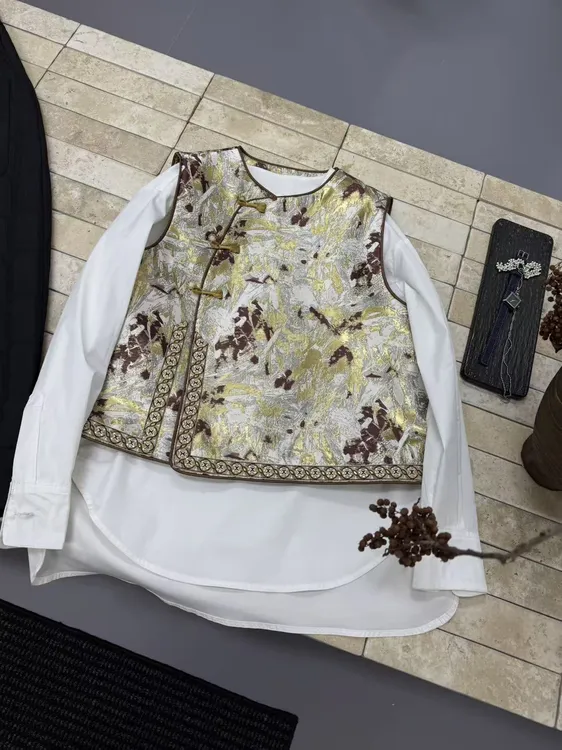 【千雪】原创设计师款新中式国风秋款马甲小众时尚个性百搭款