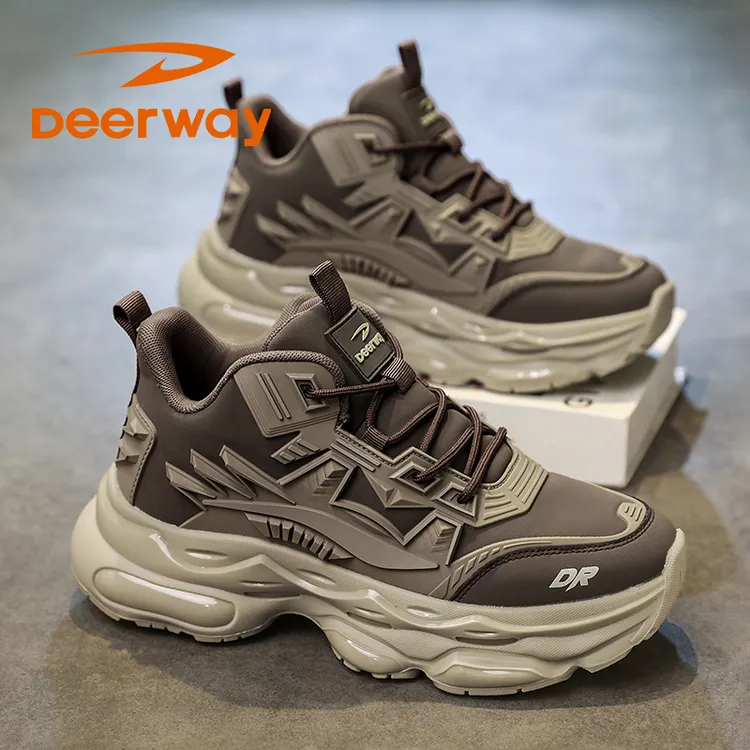 德尔惠增高防滑耐磨男士运动鞋系带秋季老爹鞋潮流百搭时尚休闲鞋