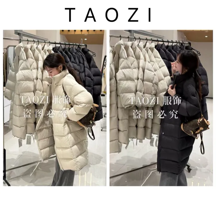 桃子自制 11913 【大排骨】高品质中长款加厚保暖90绒子羽绒服