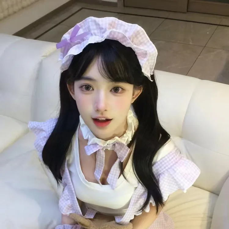 新款粉色格子蝴蝶结发箍蕾丝花边发箍超可爱软妹风甜美少女发饰