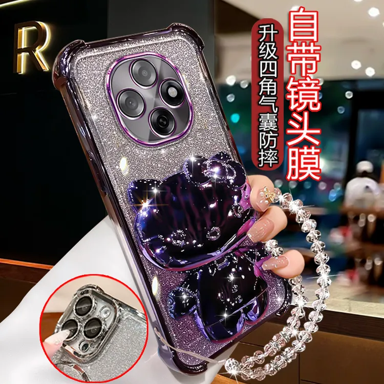 适用OPPOA6Pro网红手机壳PLN110女可爱镜子支架oppa新款0PP0a6por