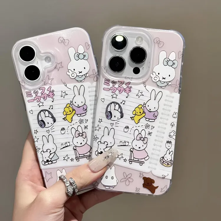 米菲兔笔记本日记imd手机壳适用苹果iPhone17/16/15华为p70