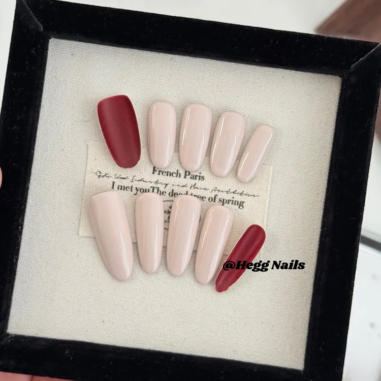 【皮粉御姐】红底高跟鞋纯色显白高级感长款手工穿戴甲美甲贴片