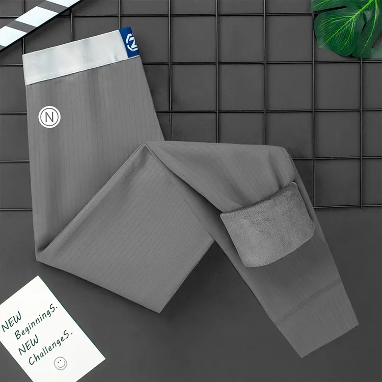 男士保暖裤加绒加厚绒裤男款冬季内穿潮流修身中腰显瘦纯棉打底裤