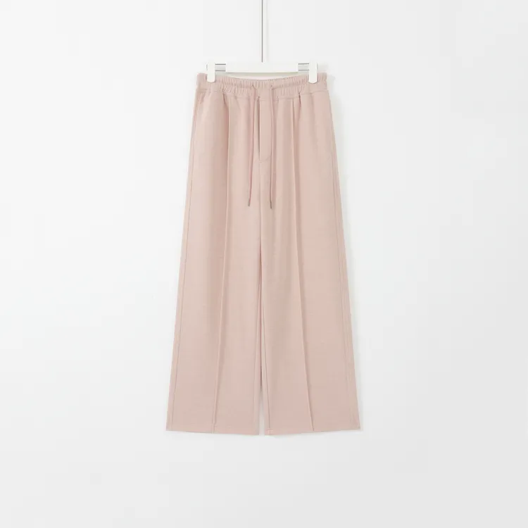 几里与麻 松紧腰抽绳软糯加绒休闲裤 裤长102 2112056