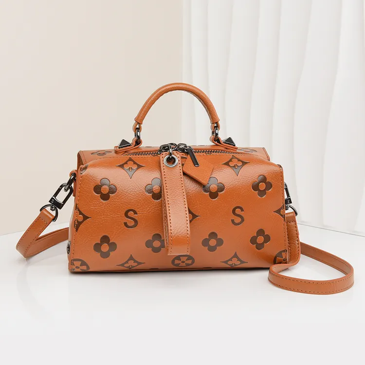 单肩包2025立体压花包包女时尚大容量枕头包高级感软皮手拎斜挎包