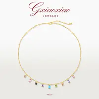 G XIAOXIAO 镀K金【夏日多巴胺】轻奢气质百搭彩色项链 NX237 NX238