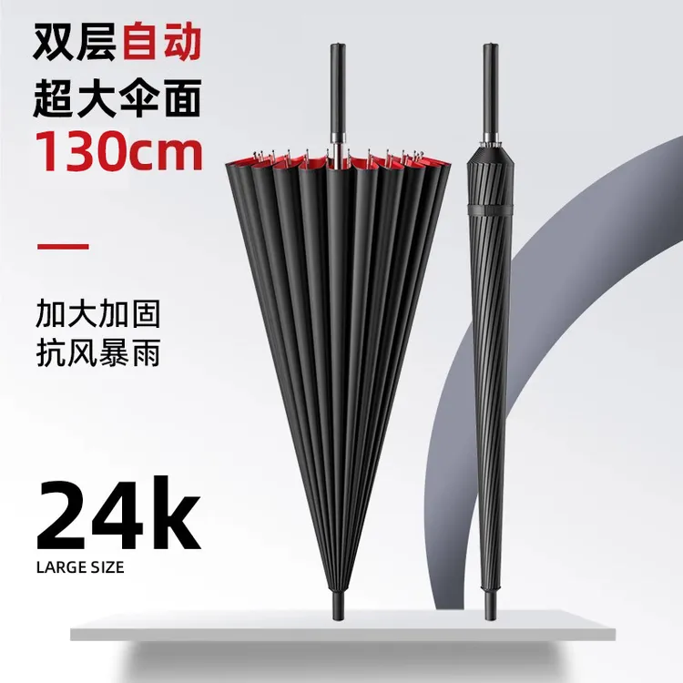 雨伞超大号加固加厚结实抗风长柄伞特大号雨伞防风加固大暴雨