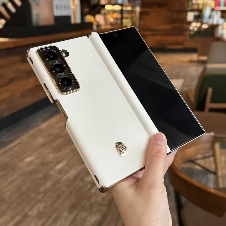 【双中轴保护】适用三星fold7手机壳高档商务纳帕W25潮牌奢华外壳