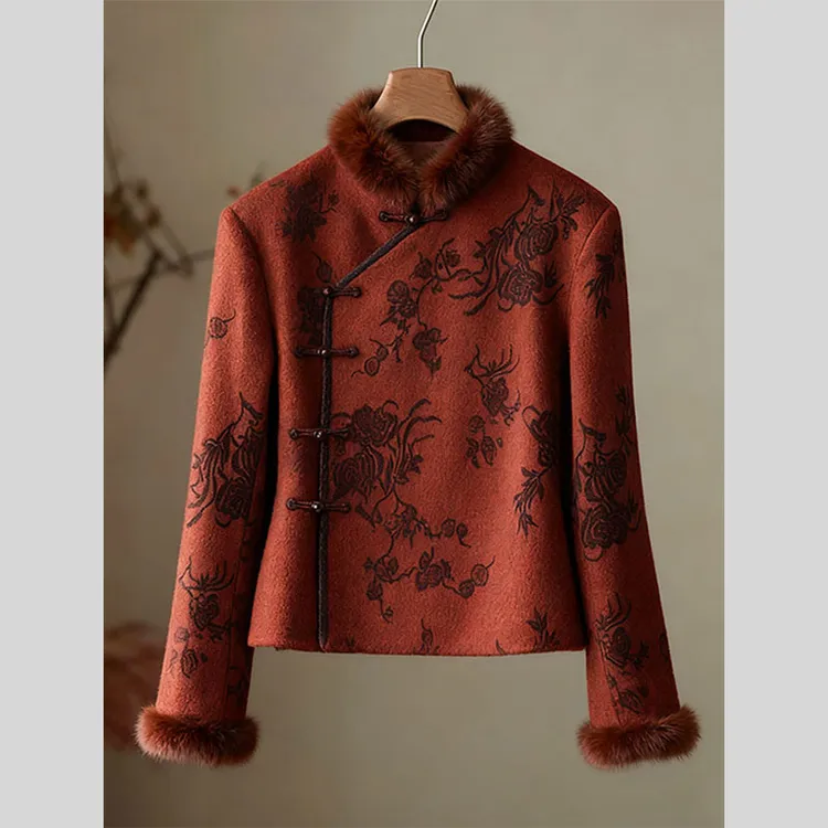 新中式国风巨好看外套2025年冬季新款今年流行爆款复古加厚上衣女