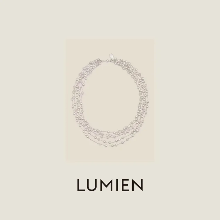 铜合金项链 【LUMIEN】轻奢高级感拉丝串珠项链LX5EXX21