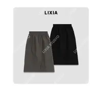 LIXIA【悠然出行】INS潮慵懒风休闲时尚通勤工装百搭中长裤裙-D9933