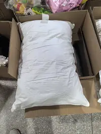《厚广家》4楼50×75白色高支棉灰鹅毛枕发1个90%鹅毛2.5斤