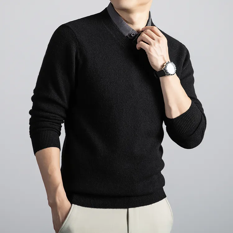 POLO领男士打底衫秋季绵毛衣潮流上衣休闲秋冬