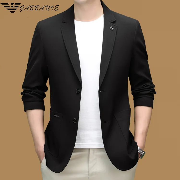 意大利专柜男士高端西服外套春秋季薄款商务正装潮流修身西装上衣