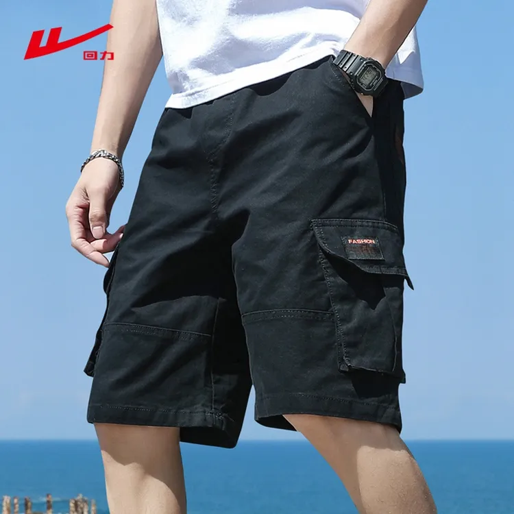 回力工装短裤男士夏季薄款2025新款潮牌纯棉休闲运动五分裤中裤子