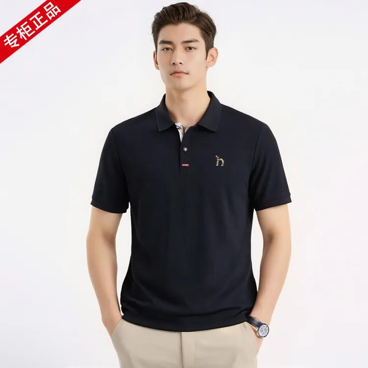 【奥特撤柜】大牌纯棉短袖T恤男士2025新款商务休闲轻奢宽松polo衫