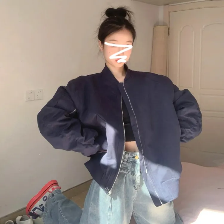春秋搭美式棒球服女装外套2025新款飞行员夹克薄款宽松休闲上衣