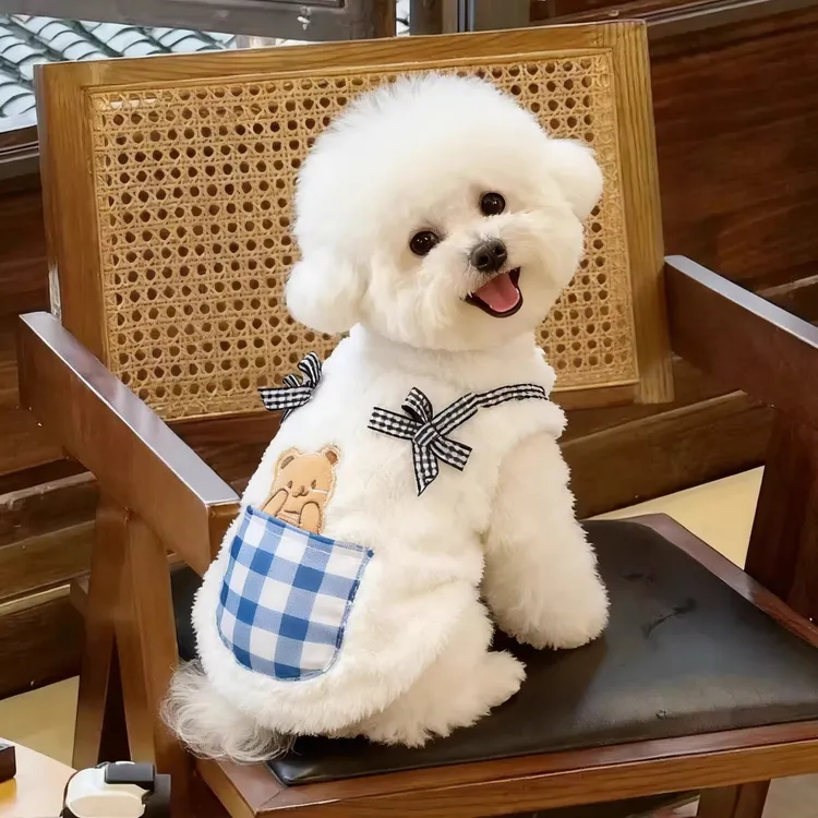 狗狗衣服秋冬可爱口袋小熊卫衣宠物中小型犬猫咪泰迪比熊春秋款
