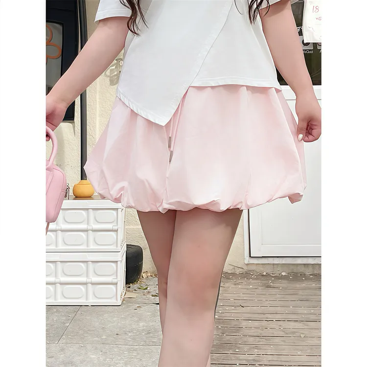 断码捡漏C松露可可 / 夏日显瘦高腰花苞短裙4299花契大码200斤