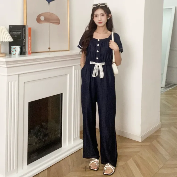 IEF/爱依服【小个子】2025夏季新款法式气质感通勤百搭显瘦连体裤