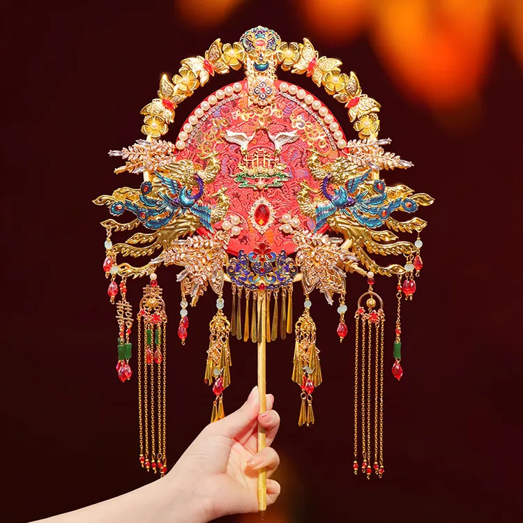 【佳缘】新娘团扇手工diy结婚礼物新中式材料包成品高级送闺蜜秀禾