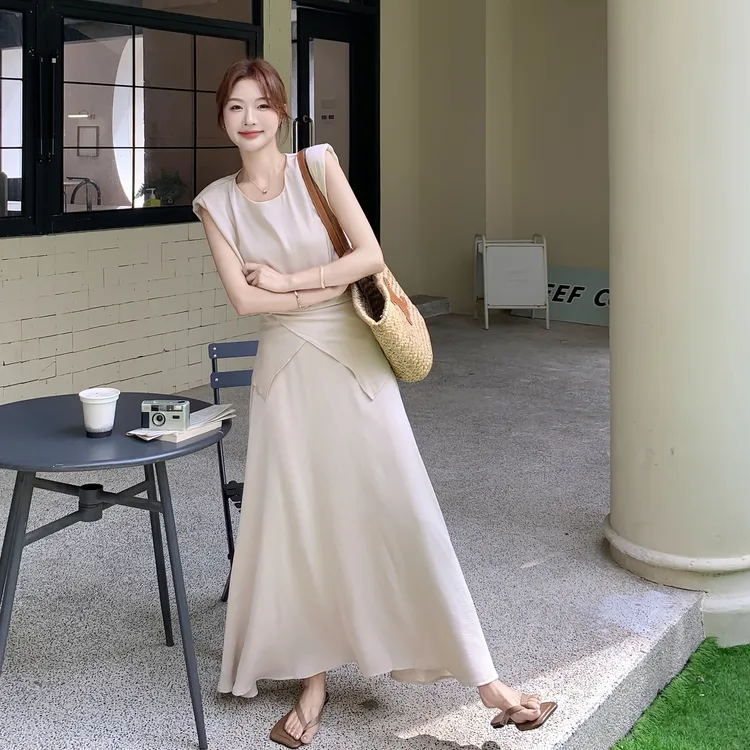 法式优雅气质高级感套装裙女2025夏新款轻奢老钱风收腰显瘦裙套装