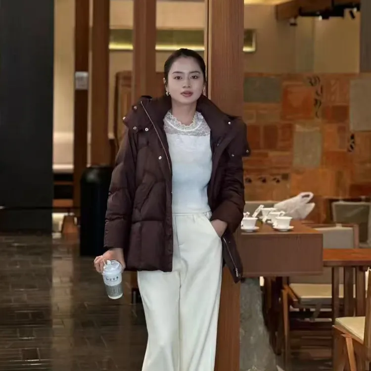 俪妍品牌女装2025冬1新品超值款羽绒服高保暖中长款